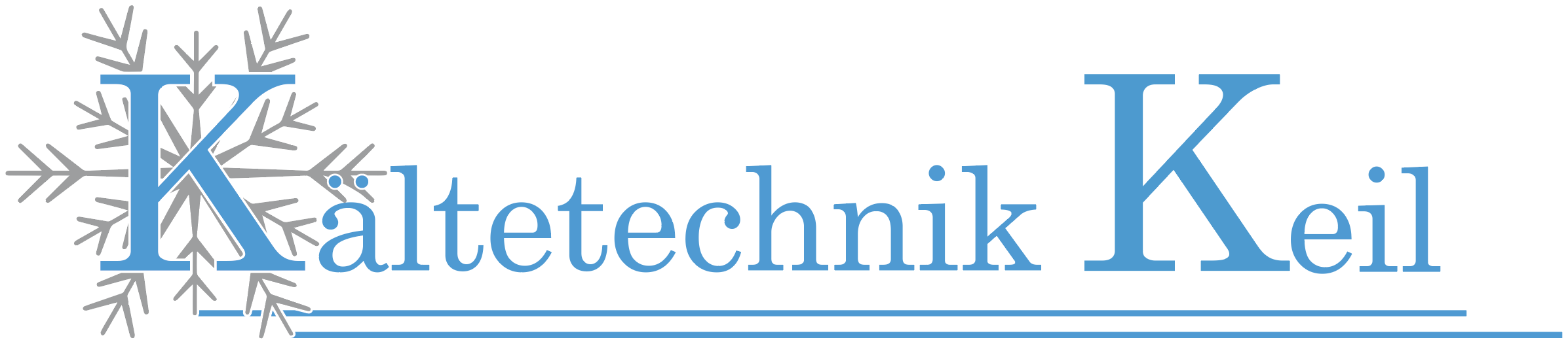 Kältetechnik Keil – originaler Markenschriftzug mit Schneekristall